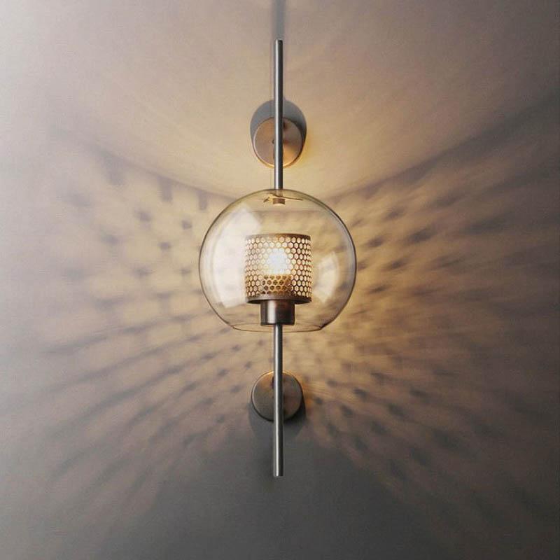 Honeycomb Radiance-kulevegglampe - gyllent glødende vegglampe