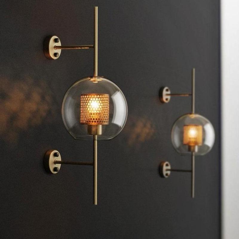 Honeycomb Radiance-kulevegglampe - gyllent glødende vegglampe