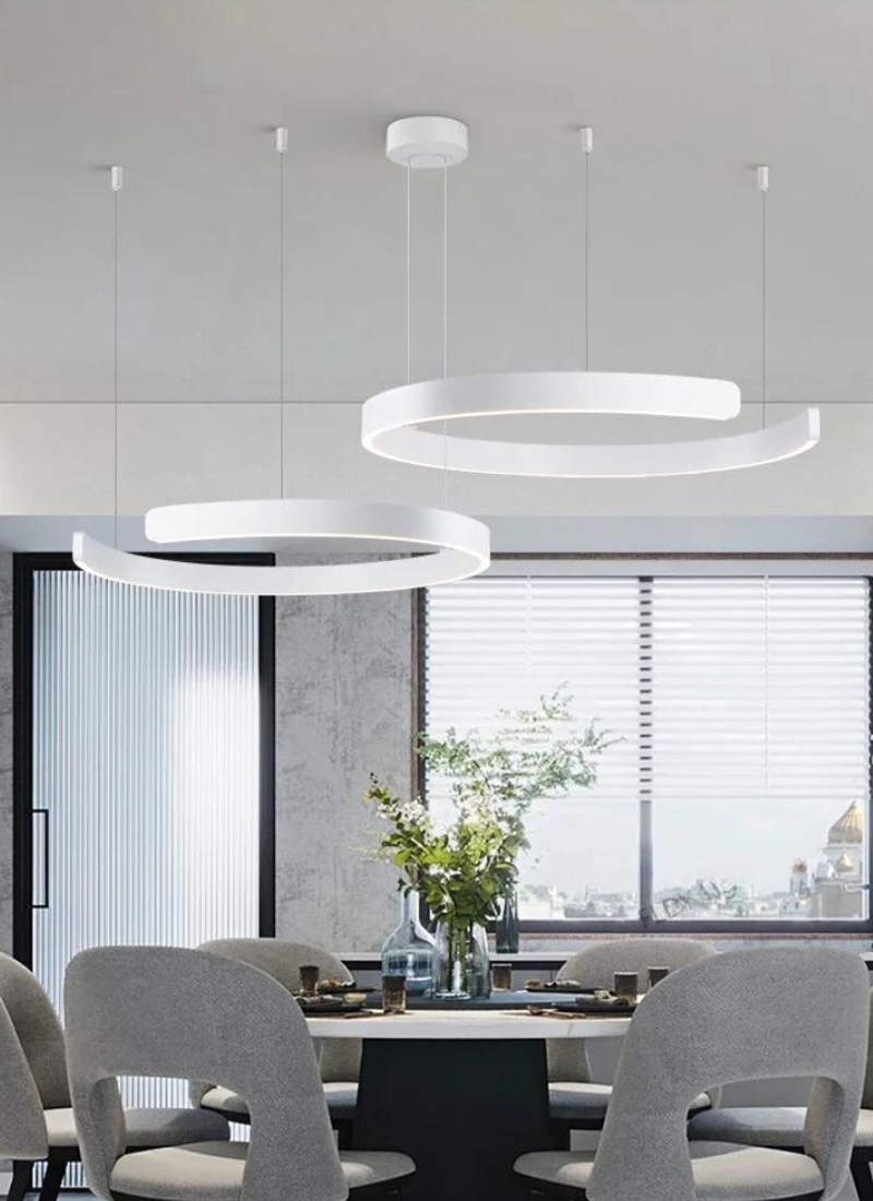 NordicGlow rund LED-lysekrone — myk, justerbar belysning