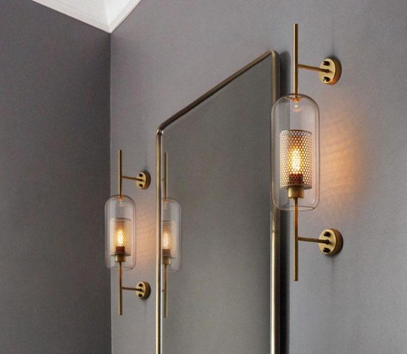 Honeycomb Radiance-kulevegglampe - gyllent glødende vegglampe