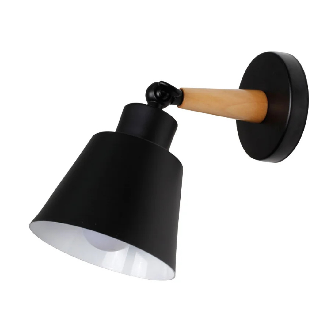 LyraNova Black LED Wall Light With E27 Socket For Indoor Spaces