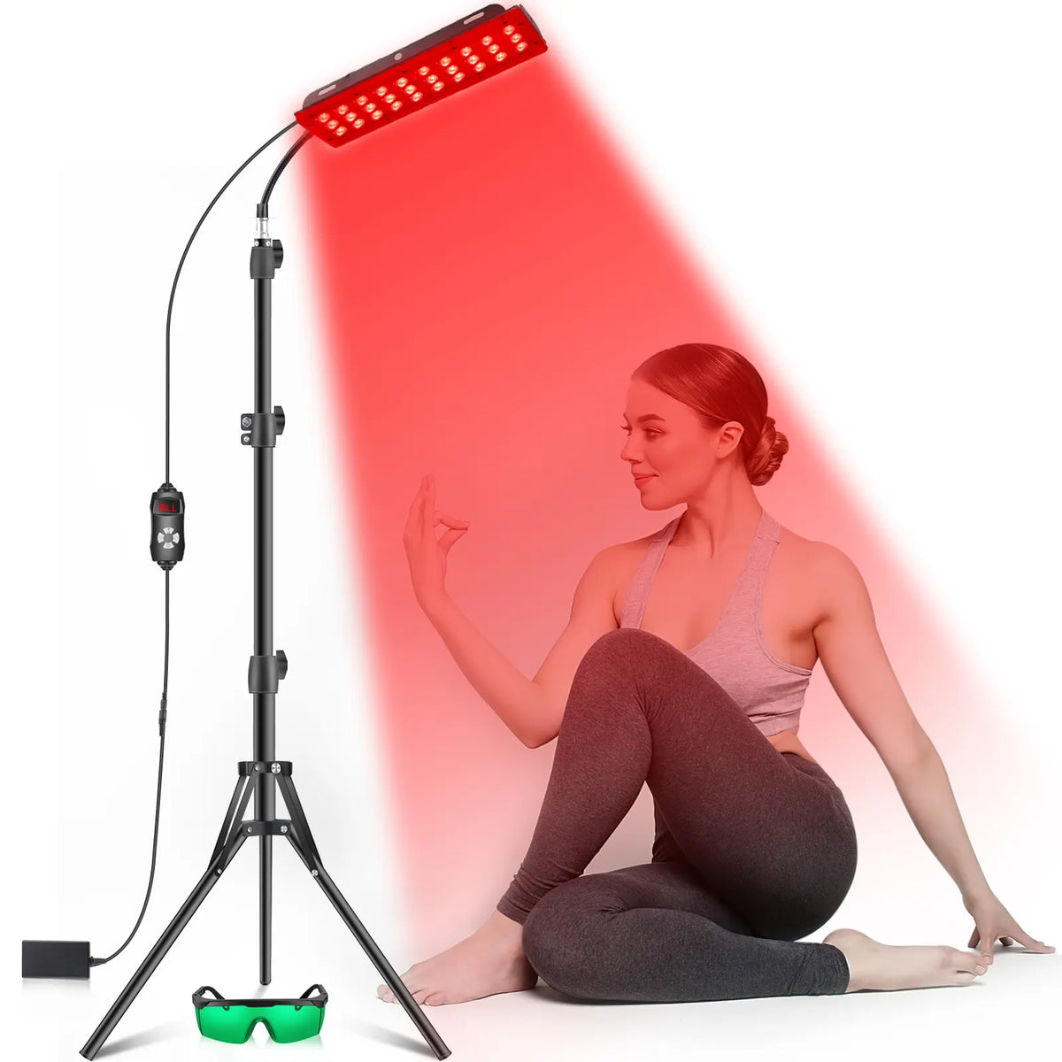 Lámpara de pie con tira de fototerapia de luz roja — LED de pie