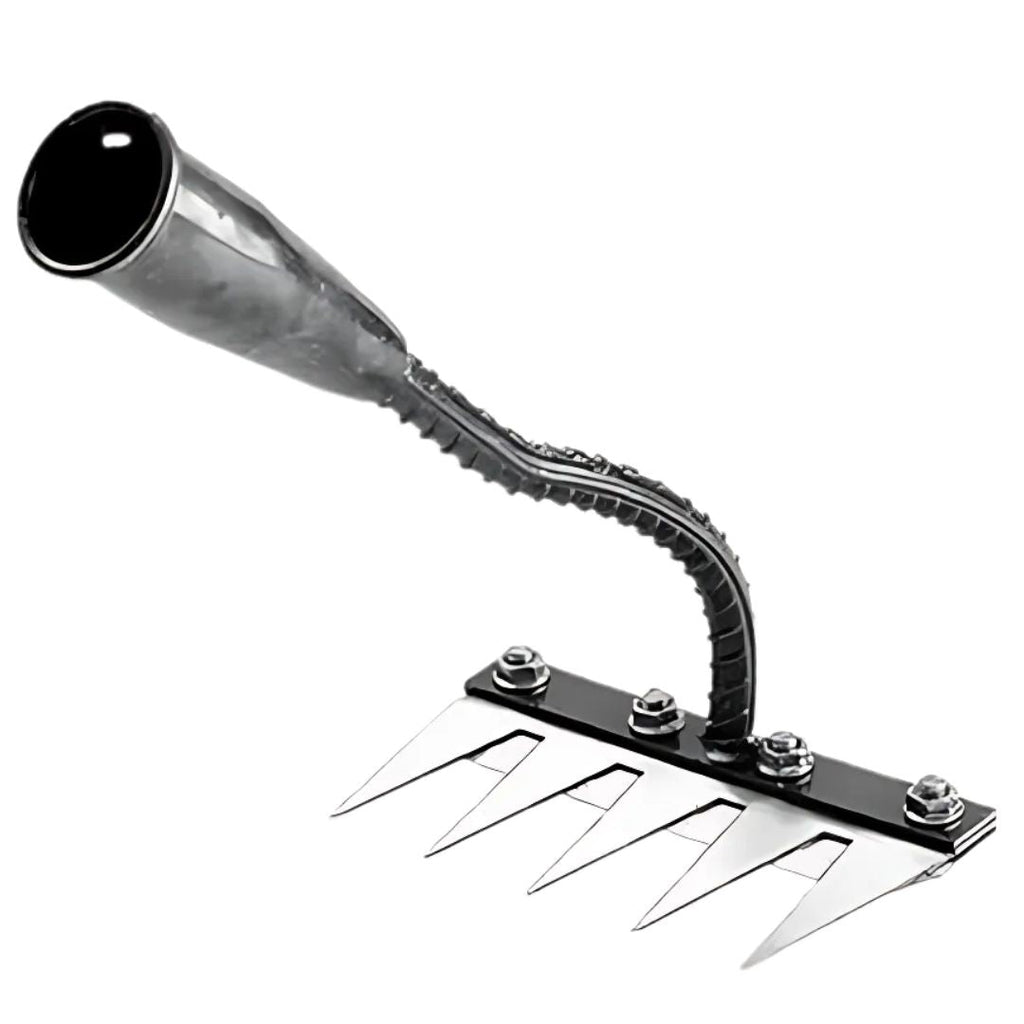 ThriveGard Manual Weeding Rake — Steel Teeth Blade, Ergonomic Grip