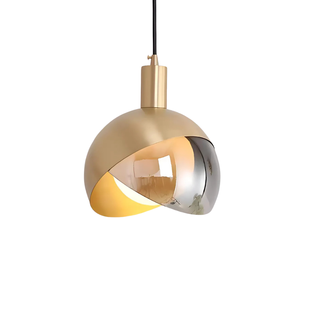 Solara Pendant Light With Glass Globe In Gold Finish For Dining Table
