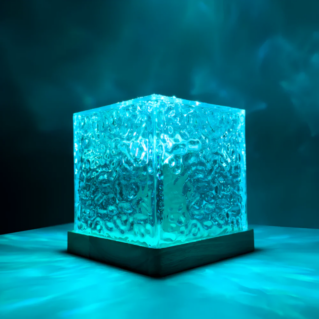 LumaRipple Sixteen Color LED Table Lamp With Remote For Water Ripple Effect