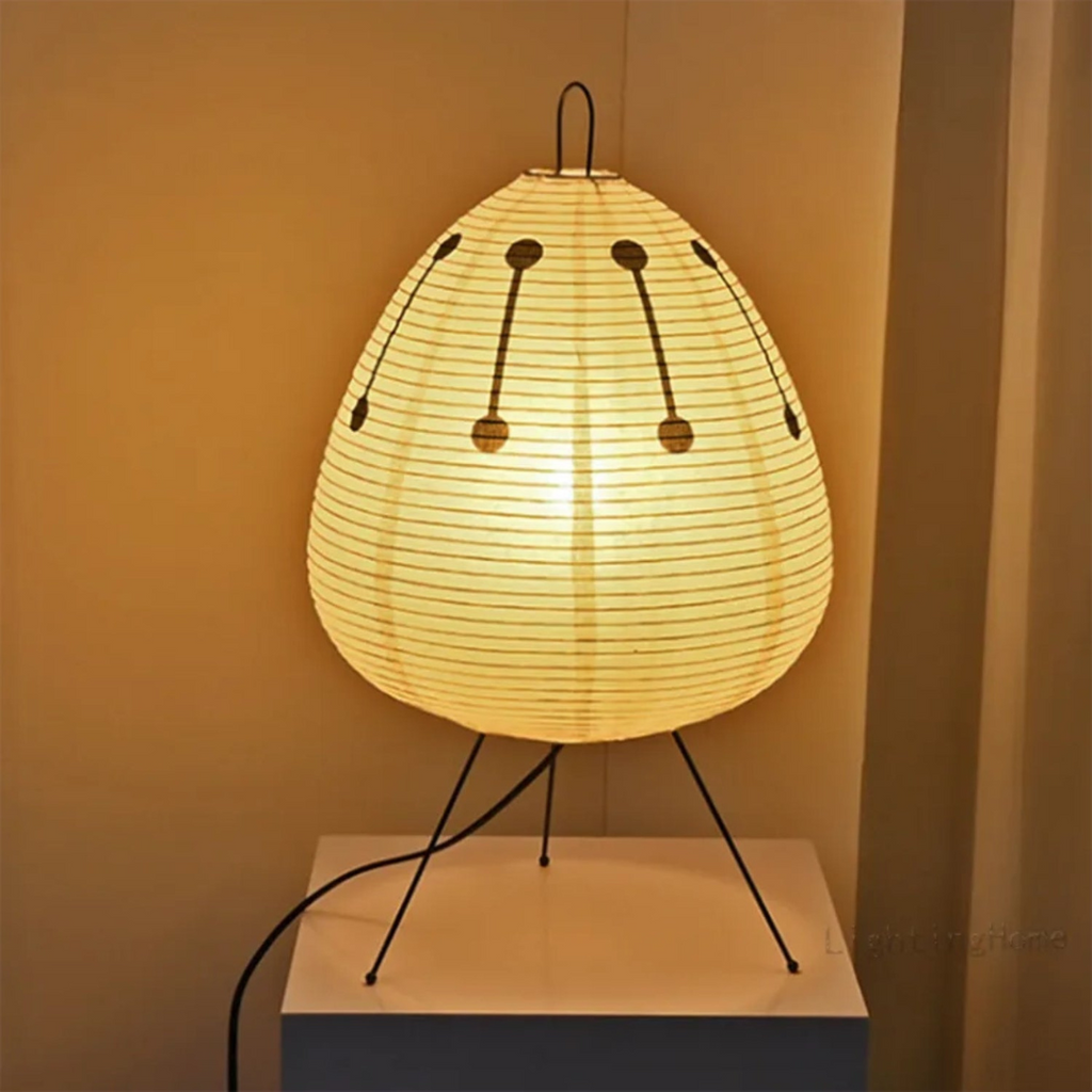 KireiLuma Bamboo Frame Floor Lamp With Shade Of Rice Paper