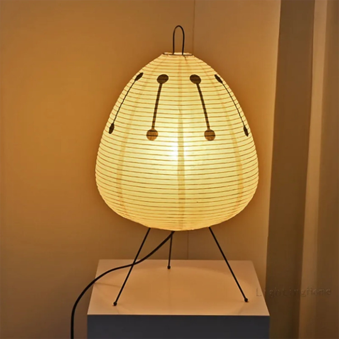KireiLuma Bamboo Frame Floor Lamp With Shade Of Rice Paper