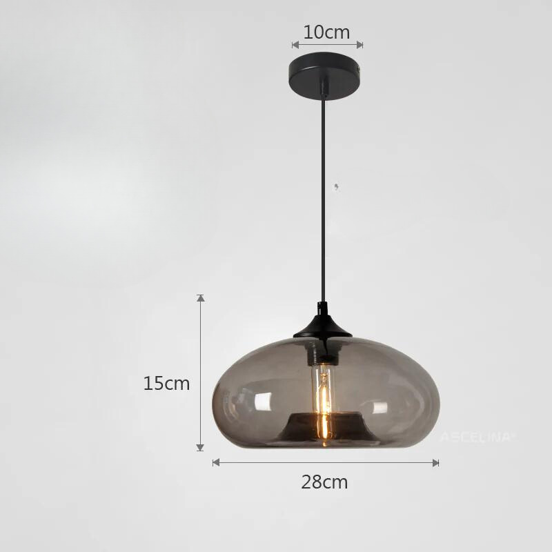 Azora Pendant Light With Glass In Retro Colorful Style For Living Spaces