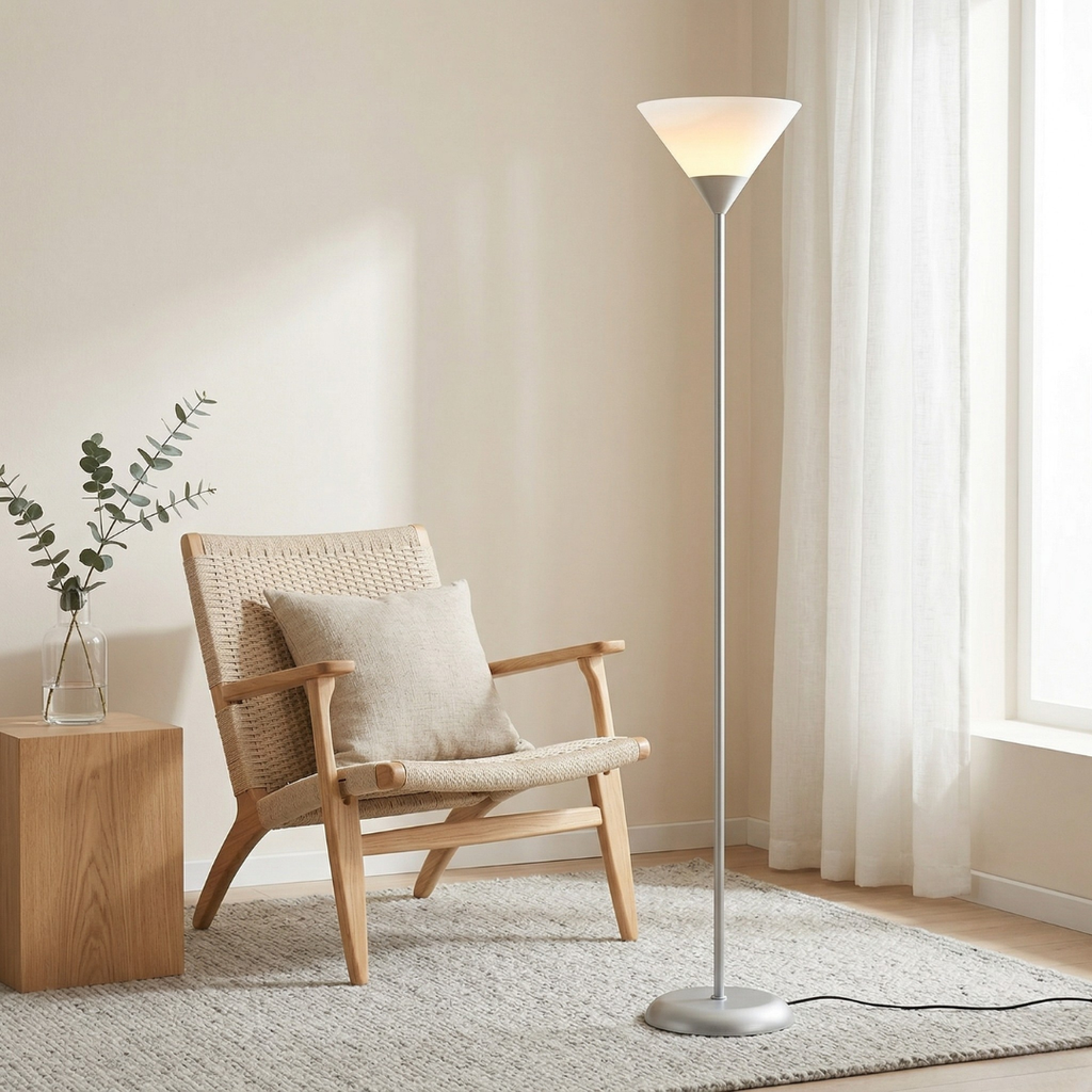 Moderní 60palcová stojací LED lampa, nastavitelný jas, štíhlý profil