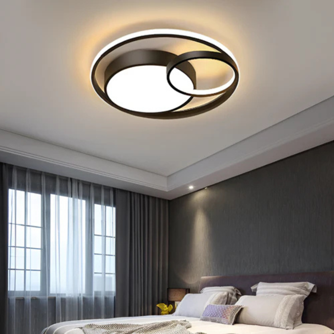 LumaHalo Contemporary Light Fixture With Dimmable LED For Living Rooms And Home Offices