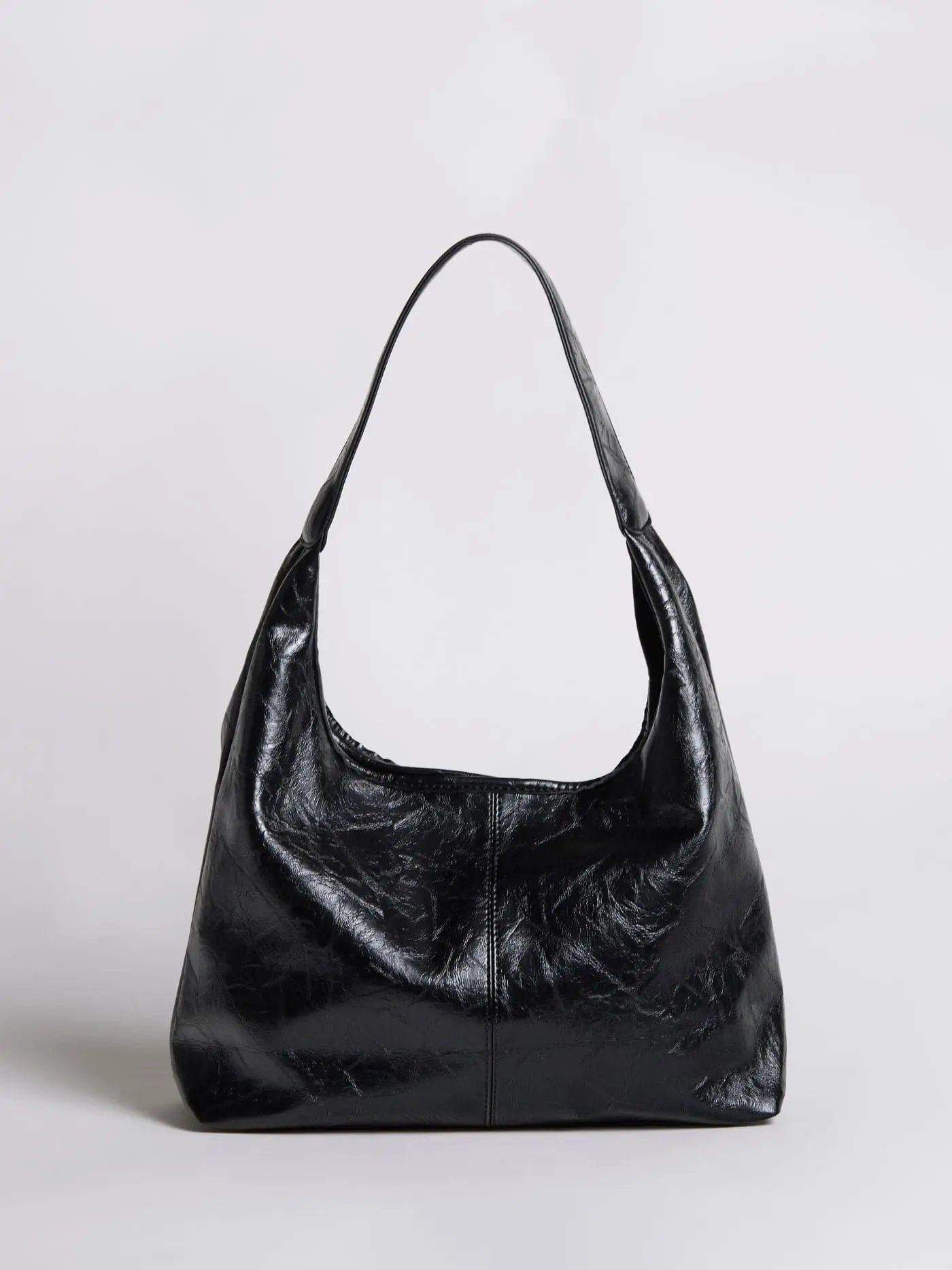 Saco de couro vintage envelhecido — inclui estojo de cosméticos