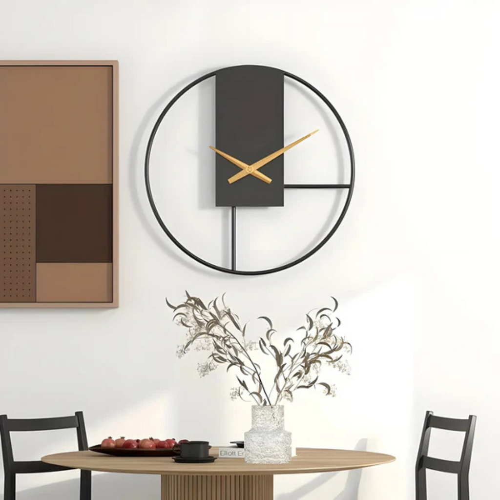 Orologio da parete silenzioso e minimalista Aurelia per decorazione soggiorno