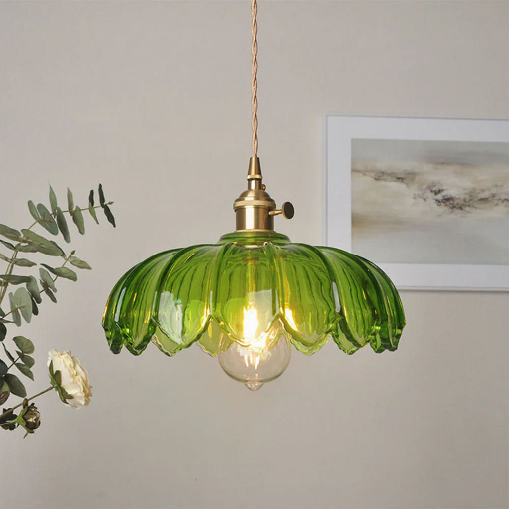 Elara Bloom Glass Pendant Light For Indoor Living Areas