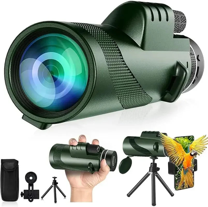 Monokular-Teleskop in Militärqualität mit 8-facher Vergrößerung — Smartphone-Sicht auf über 1000 Yards