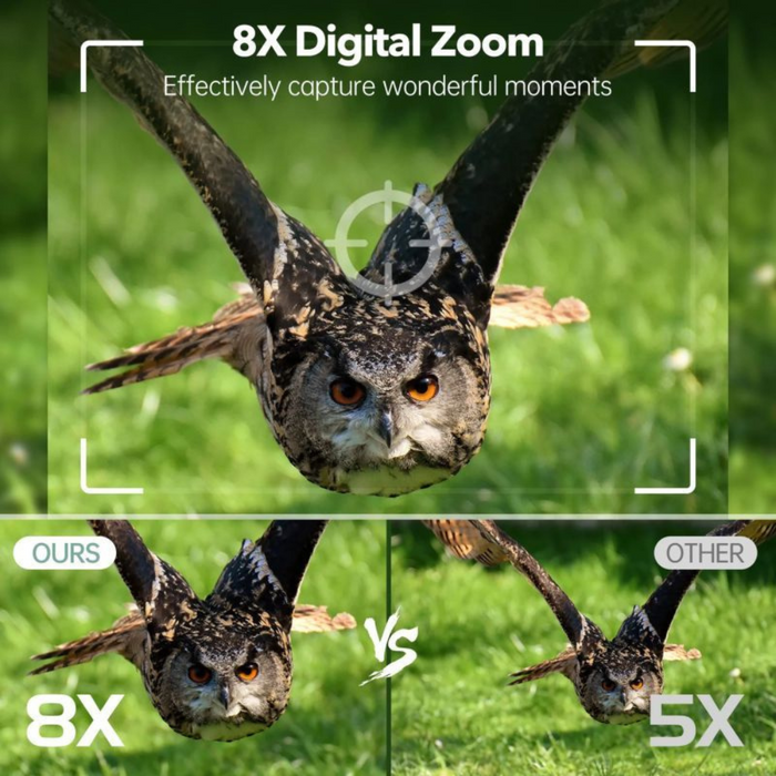 Ultra HD-infraroodverrekijker met nachtzicht — 4K-video, 8X zoom