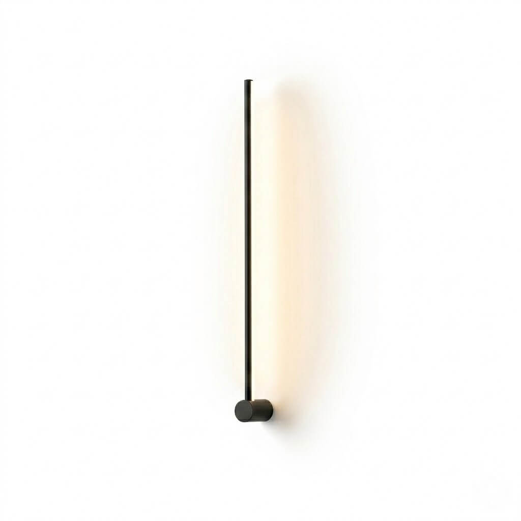 Minimalist Linear Wall Lamp – Black Modern Light for Living/Bedroom - Flindria