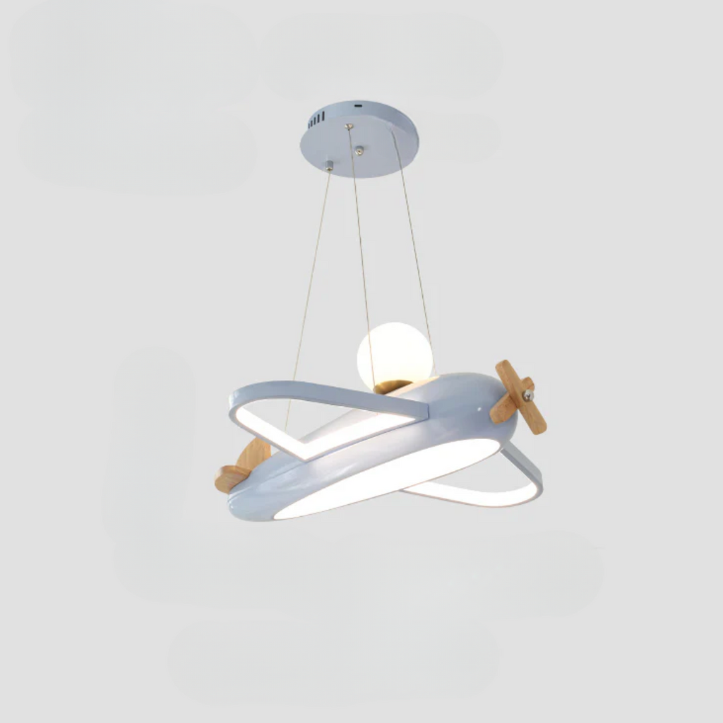 Zephyra Kinderzimmer LED-Deckenleuchte im Flugzeug-Thema mit sanften LEDs