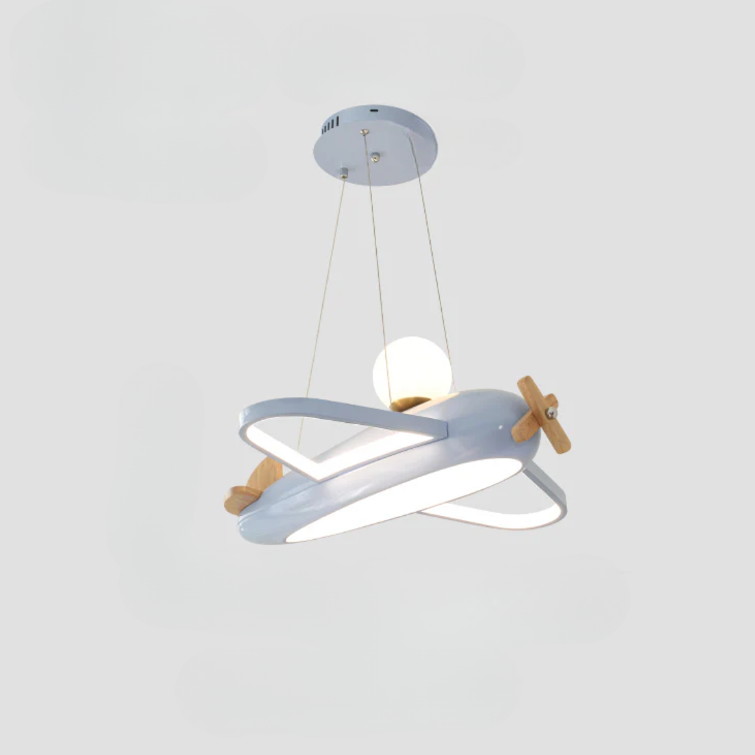 Zephyra Kinderzimmer LED-Deckenleuchte im Flugzeug-Thema mit sanften LEDs
