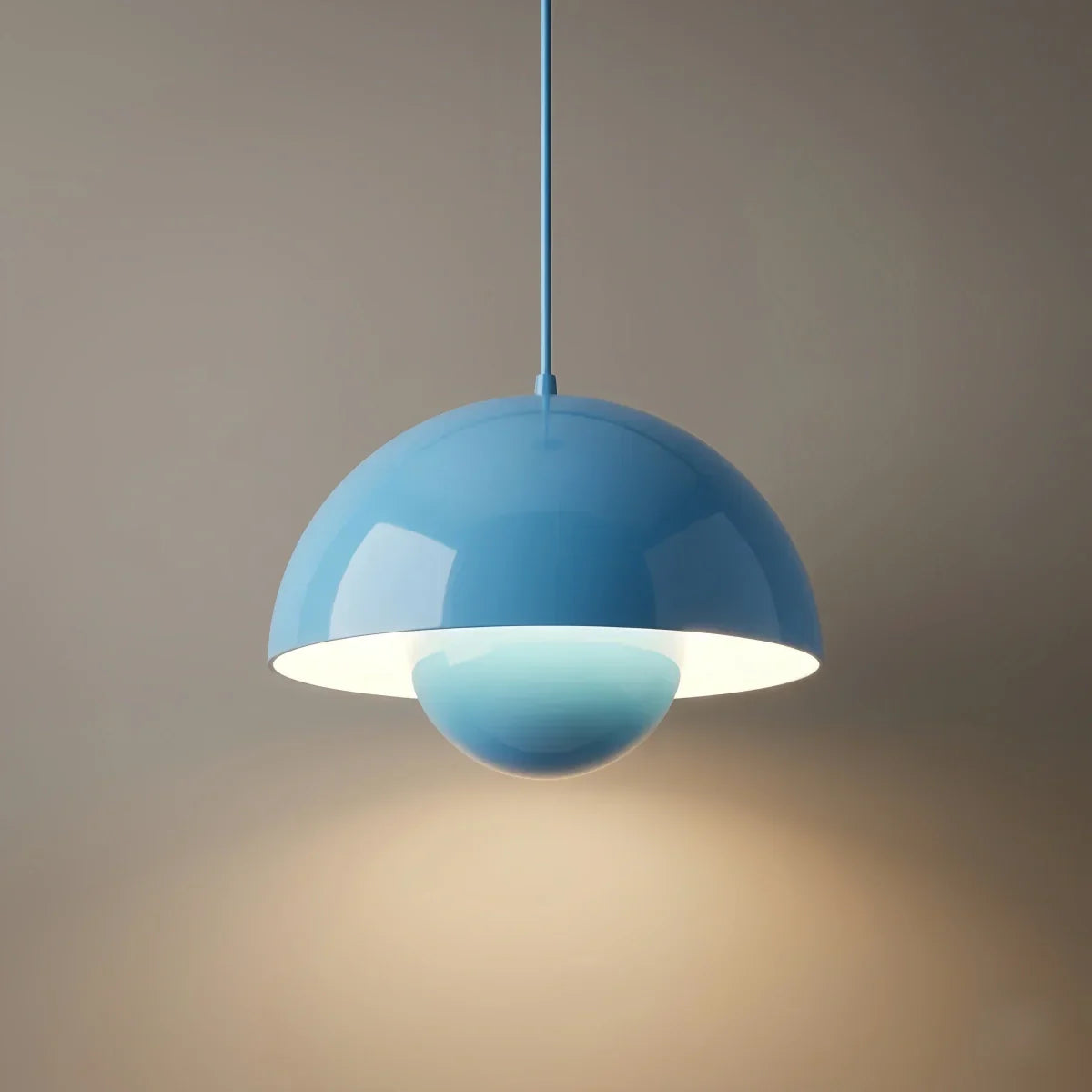 Art Deco Morandi Dome Pendant Light – Colorful Metal Lamp for Bedroom - Flindria