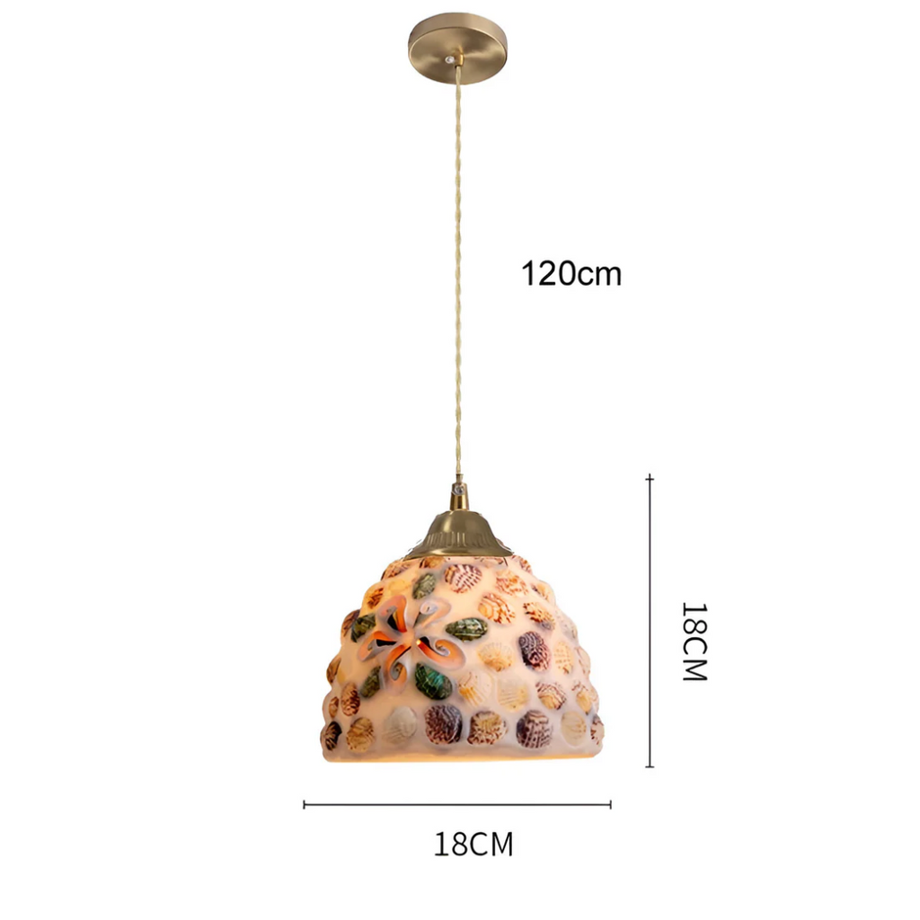 NovaLume Kairo Multicolor Glass Pendant Fixture For Dining Table