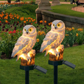 NyraGlow Solar Owl Pathway Light For Outdoor Glow Garden