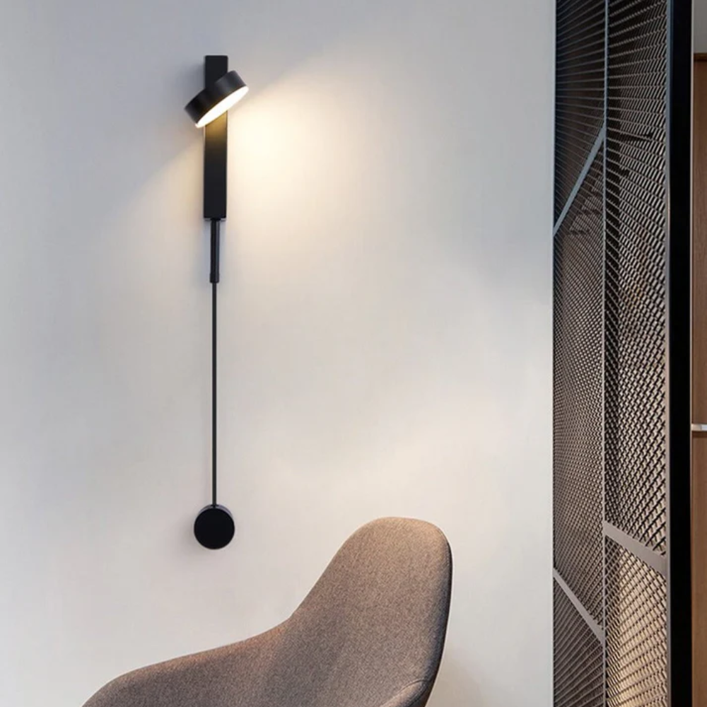 AetherGlow Wall Mounted LED Reading Lamp for Bedside Use