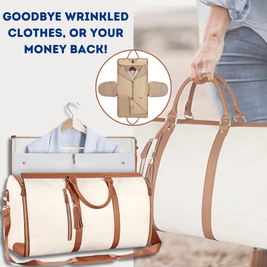Two-In-One Foldable Garment Duffel — Wrinkle-Resistant Travel Carry-On