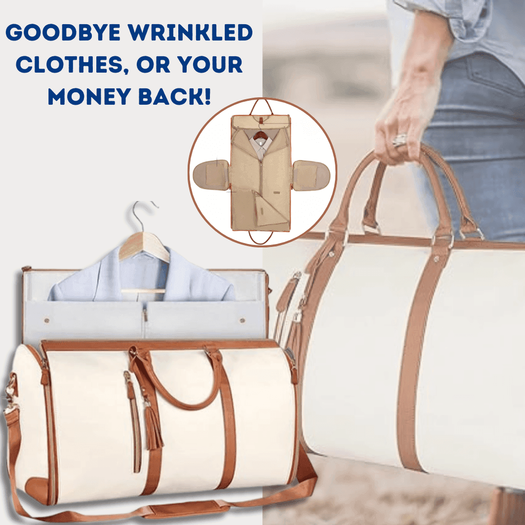 Two-In-One Foldable Garment Duffel — Wrinkle-Resistant Travel Carry-On