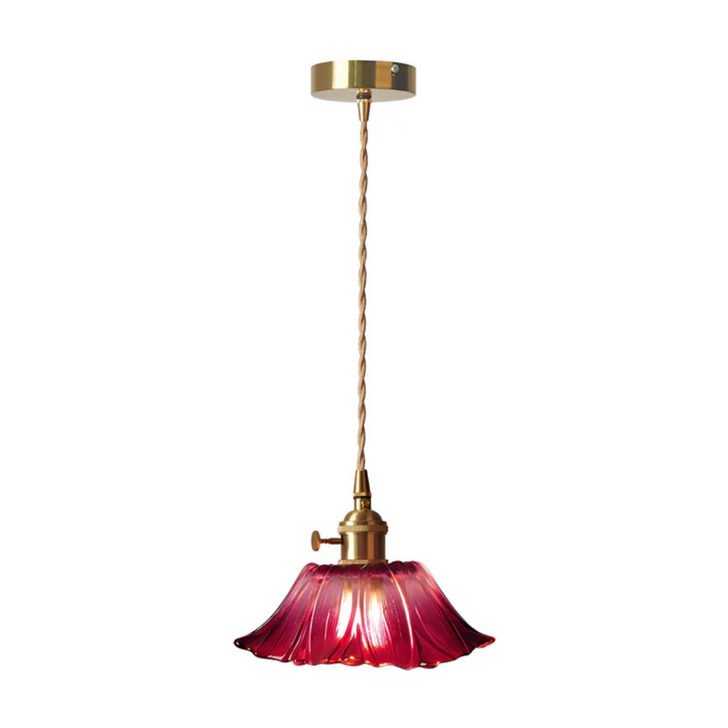 Lotus Lumen Pendant Glass Lamp For Dining Table Home Lighting
