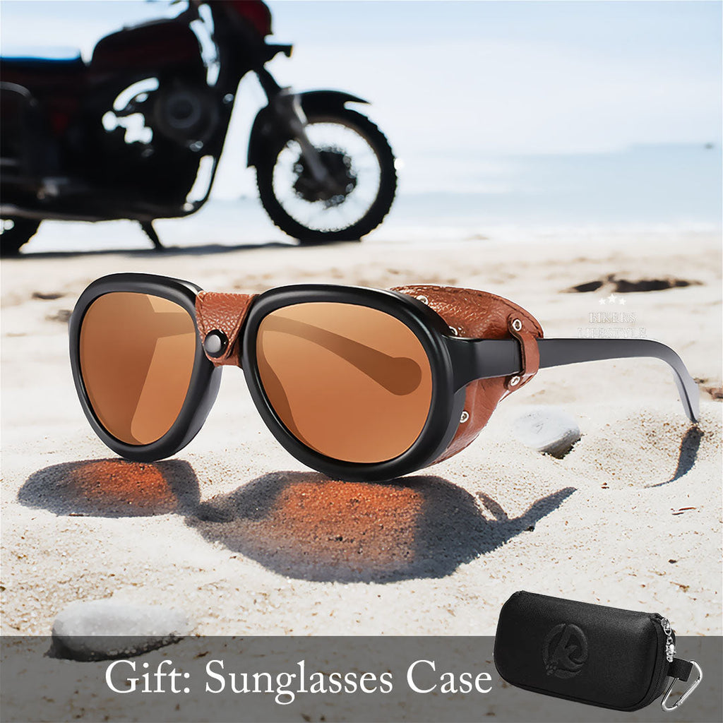 Steampunk Windproof Motorcycle Eyewear — Integrated UV Shield