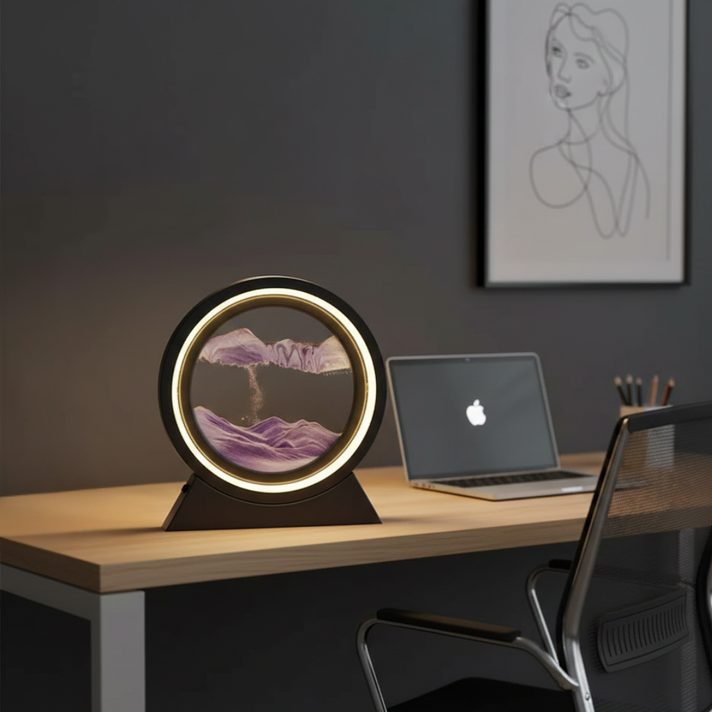 Stolní lampa s kinetickým pískem