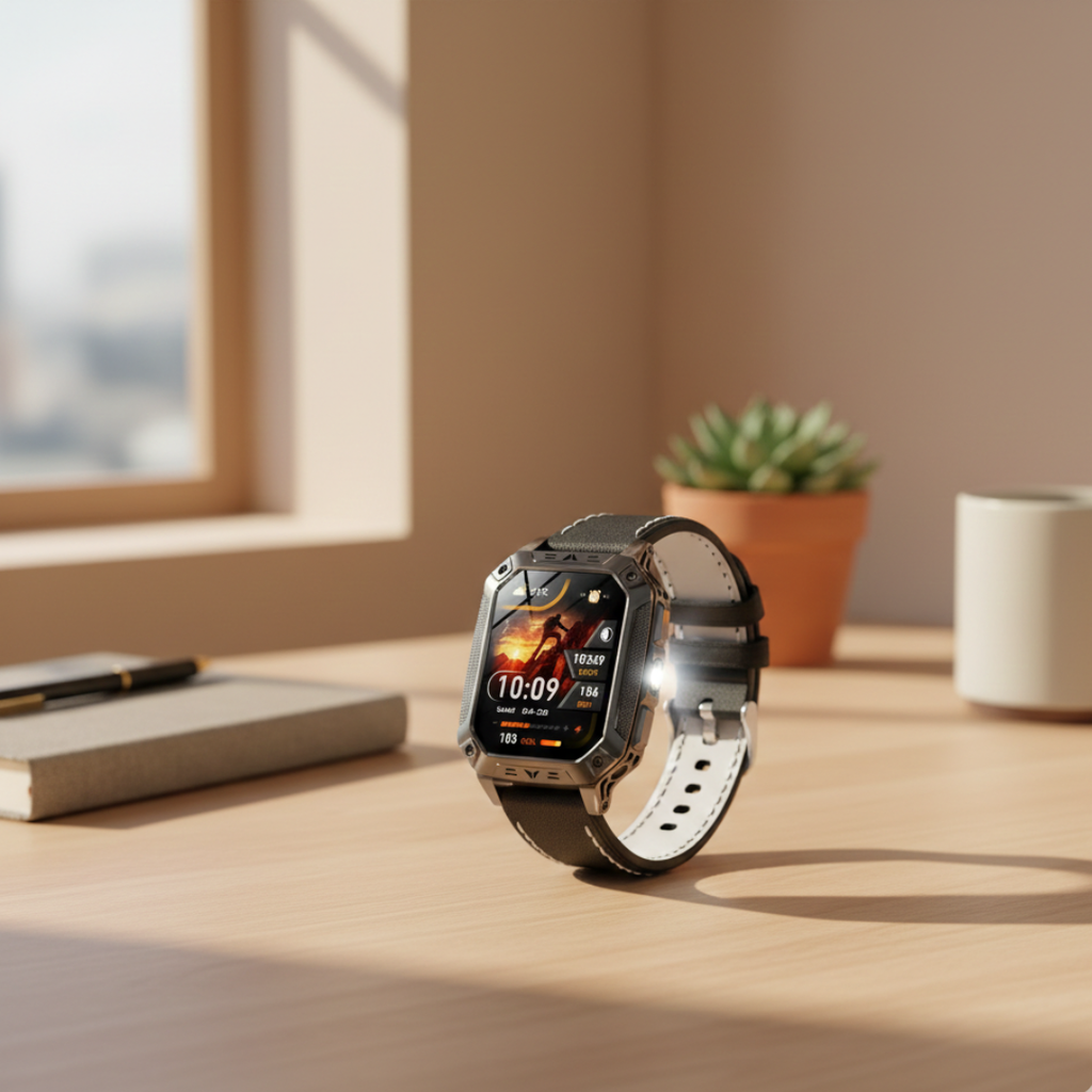Voděodolné fitness chytré hodinky — AMOLED displej, nepřetržité sledování aktivity