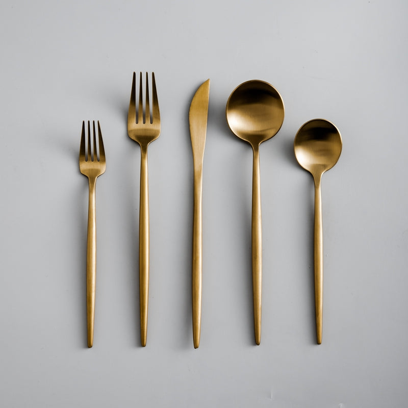 Modern Minimalist Flatware Set — Sleek Clean Design