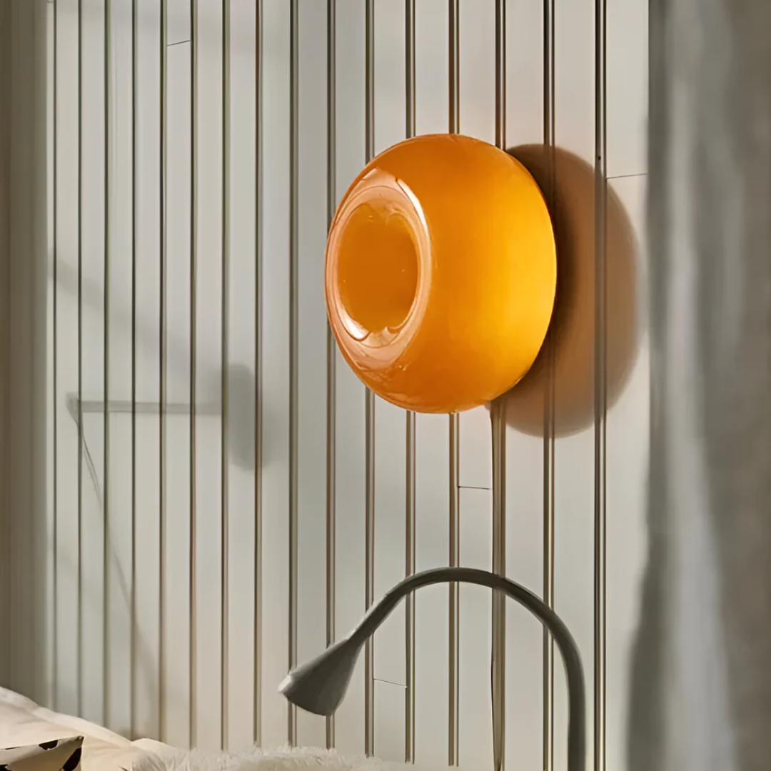 Orinova Donut Glass Wall Light By Ardentra With Warm Glow