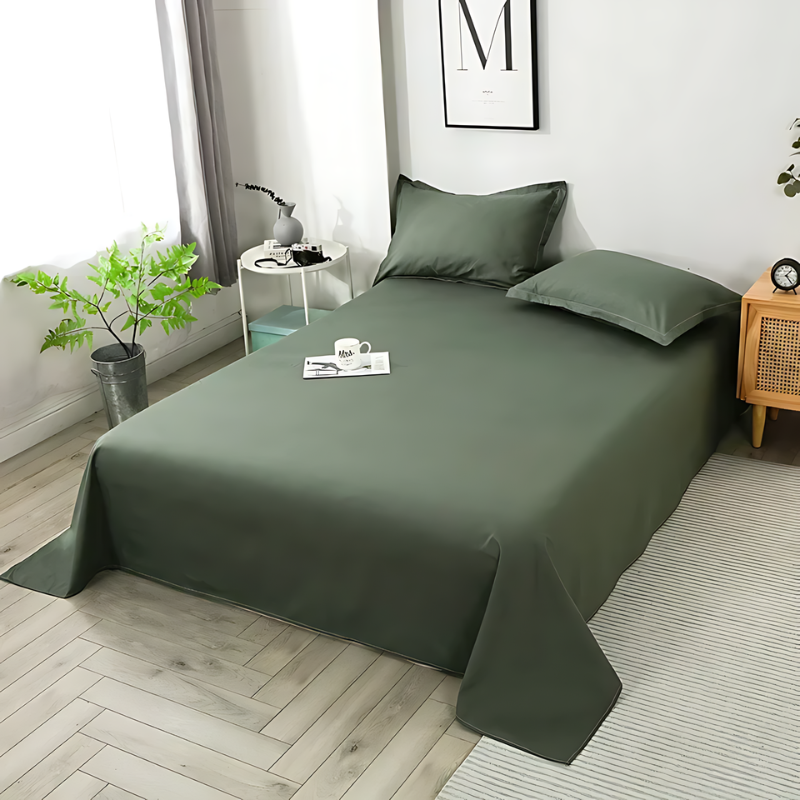 SereneLoom Flat Sheet In Organic Cotton For Soft And Breathable Sleep