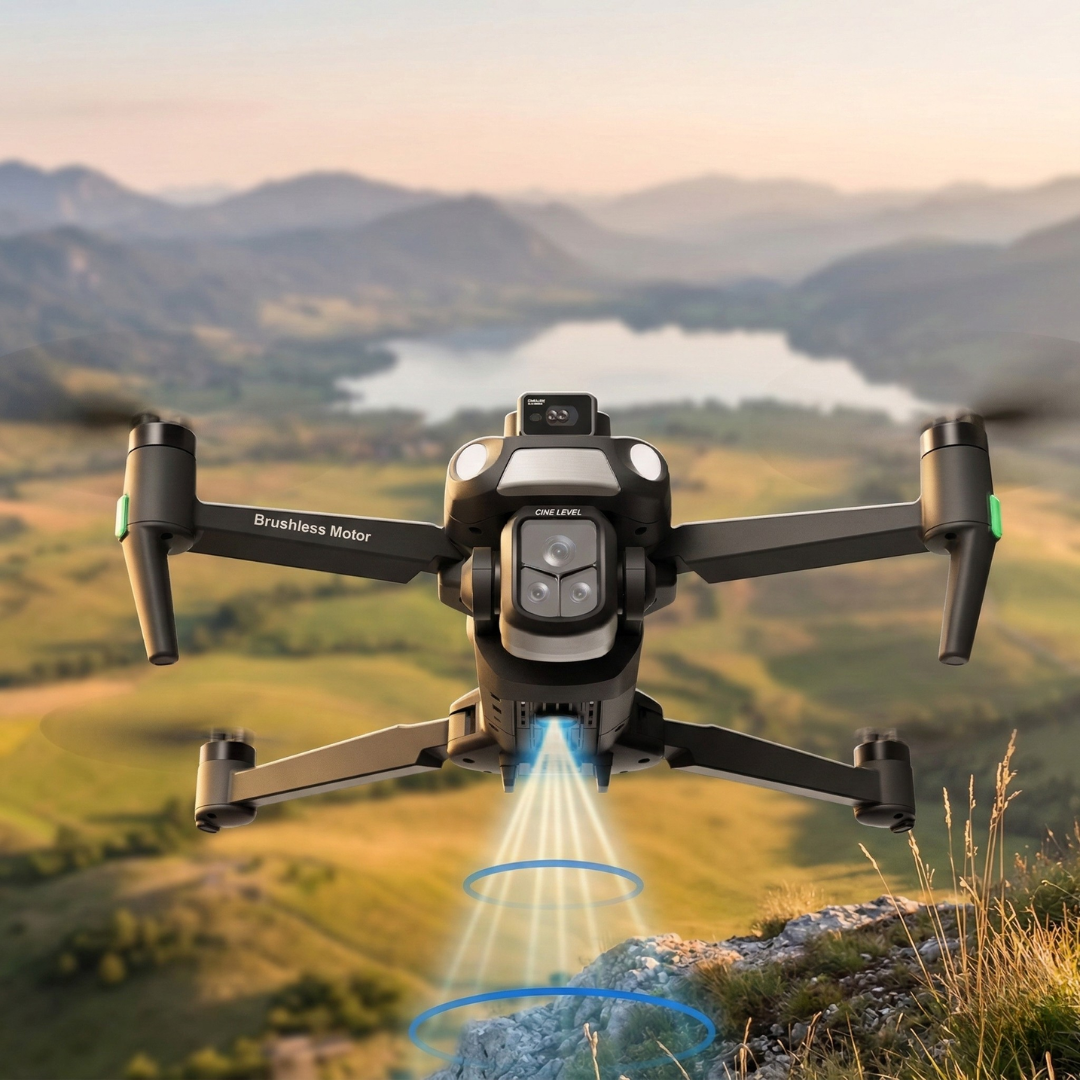 GPS 8K-kamerás drón — behúzható váz, lézeres közelségérzékelő radar