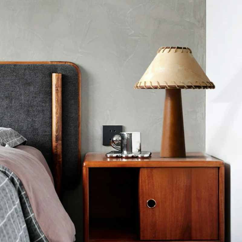 Asteri Natural Wood LED Desk Lamp With Wabi Sabi Soft Glow