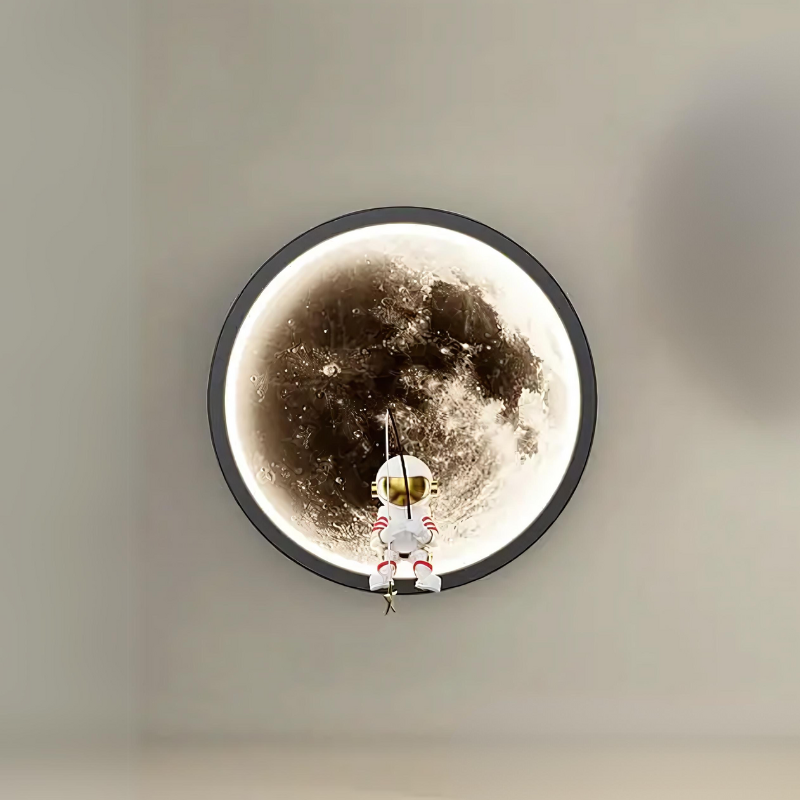 StellarLux LED Space Astronaut Wall Lamp With Moon Glow Light