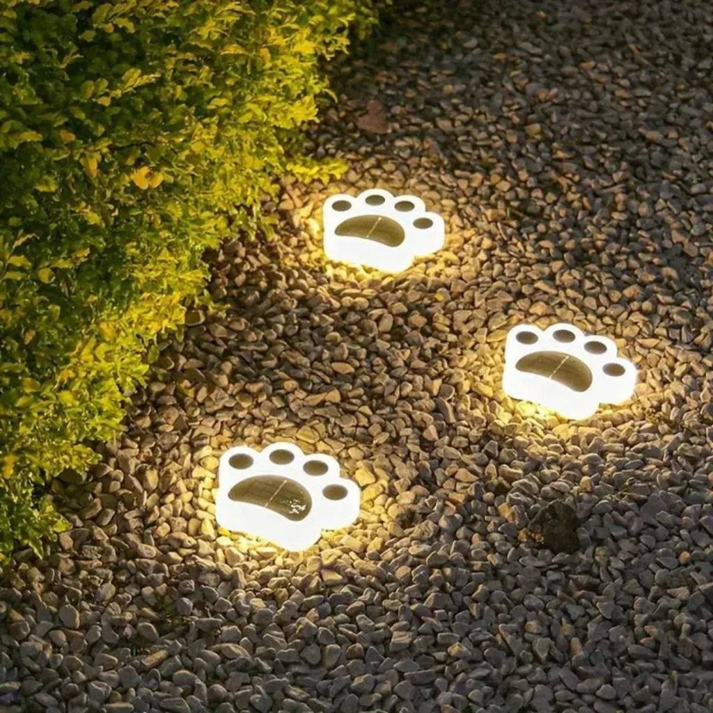 Lampa solară de exterior PawGlow cu panou de autoîncărcare pentru căi  