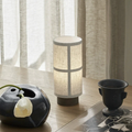 Miyori Nachttischseidenlampe im japanischen Stil mit sanftem Licht