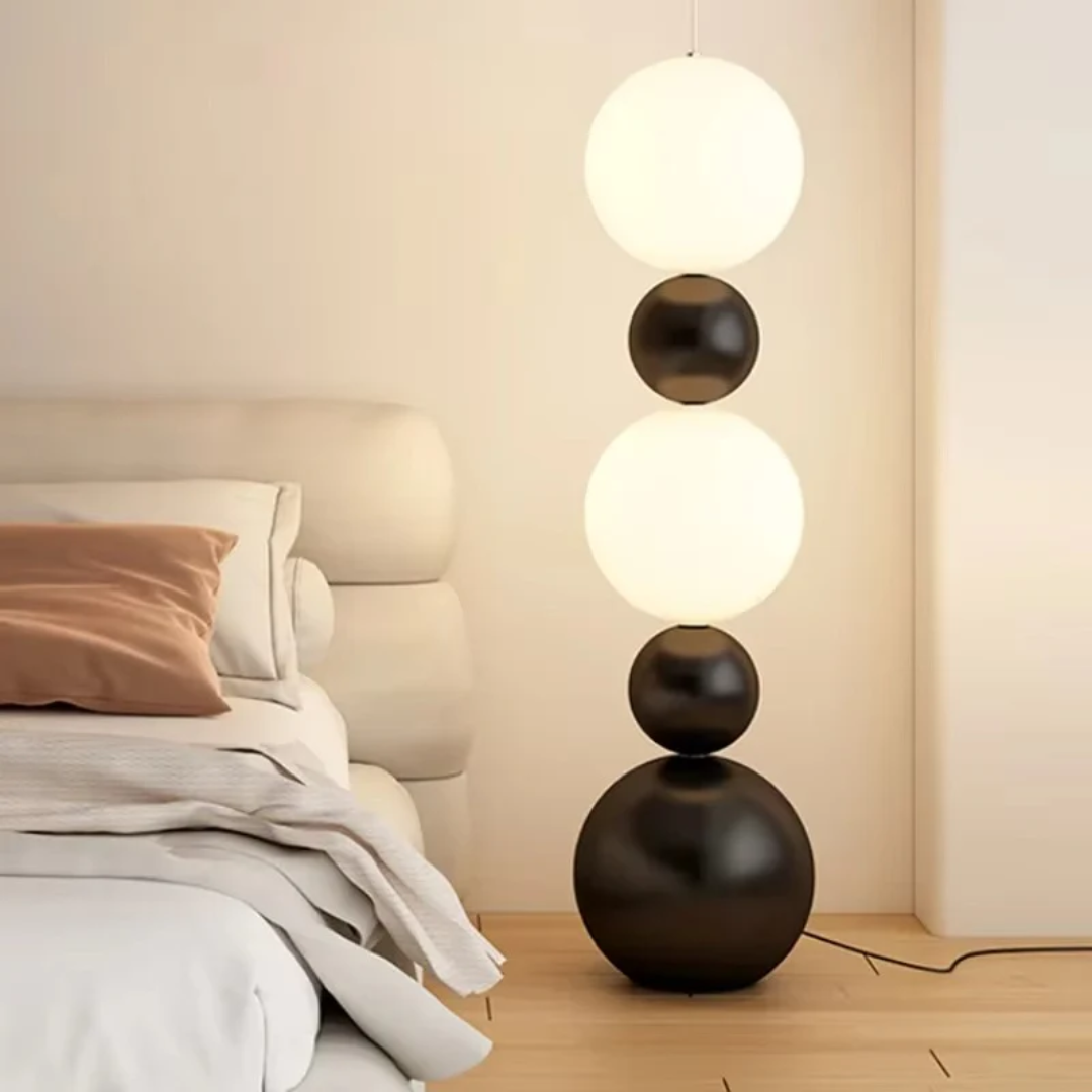 Orenda Gourd-Form Floor Lamp Crafted From Natural Materials And LED Technology