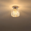 Modern Ceiling Lamp Metal/Crystal Design in Black/Gold/Silver for Bedroom - Flindria