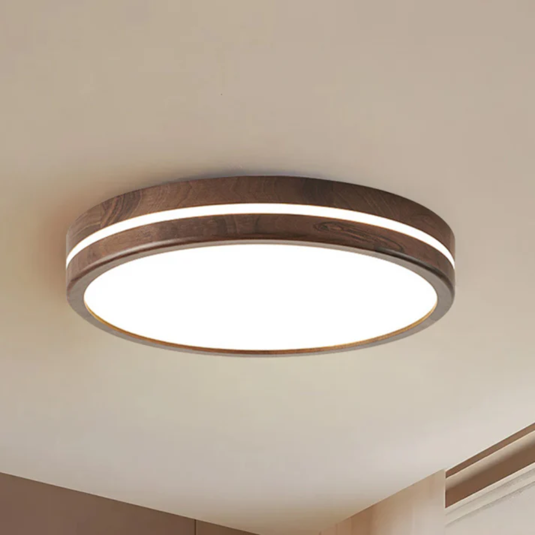 Havenwood LED Light With Wood Veneer Finish For Living Room Ceiling