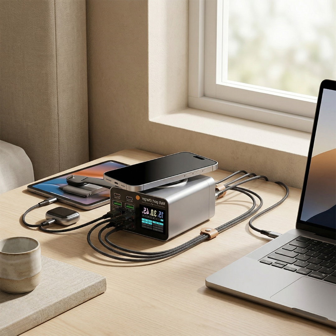 Multi-Port USB Charging Station — Power Delivery & Quick Charge 3.0