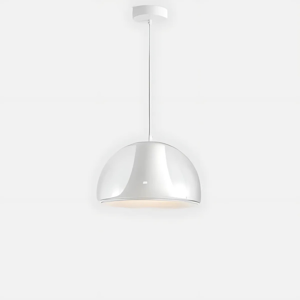 Aurelia Curved Pendant Light For Dining Rooms With Glass Accent