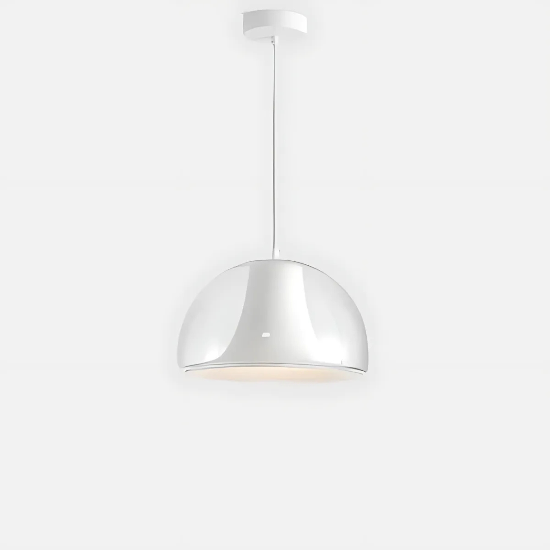 Aurelia Curved Pendant Light For Dining Rooms With Glass Accent