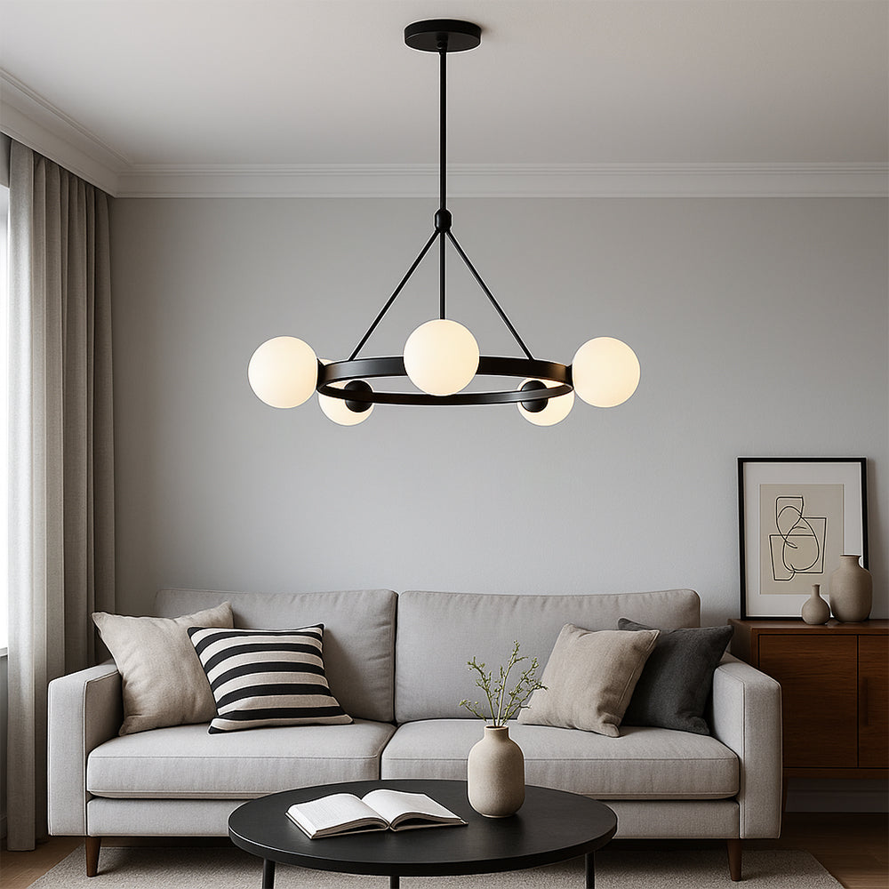 Lyra Nordic Five Light Ceiling Chandelier For Dining Rooms