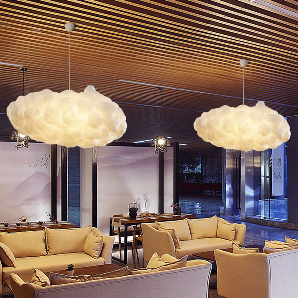 LumaCloud vit molnformad pendlande taklampa