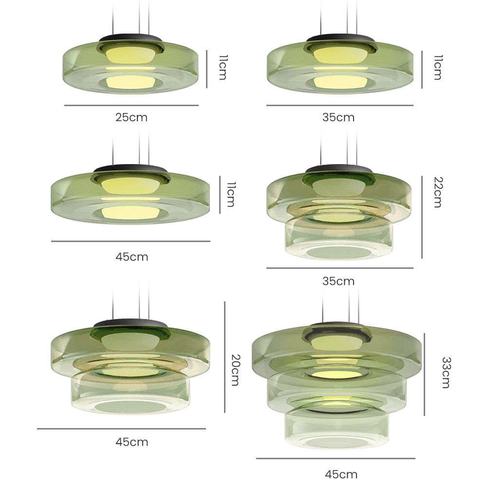 Bauhaus-Style Glass Pendant Light — Classic Moon Design