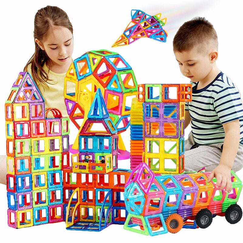 Magnetische Bausteine — magnetischer Konstruktionsbausatz mit Rädern